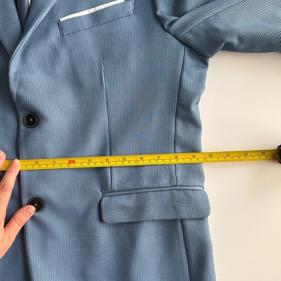 Zara Men's Sport Coat Blazer Blue Sz 42 Large L Business Casual Lightweight - Picture 4 of 14